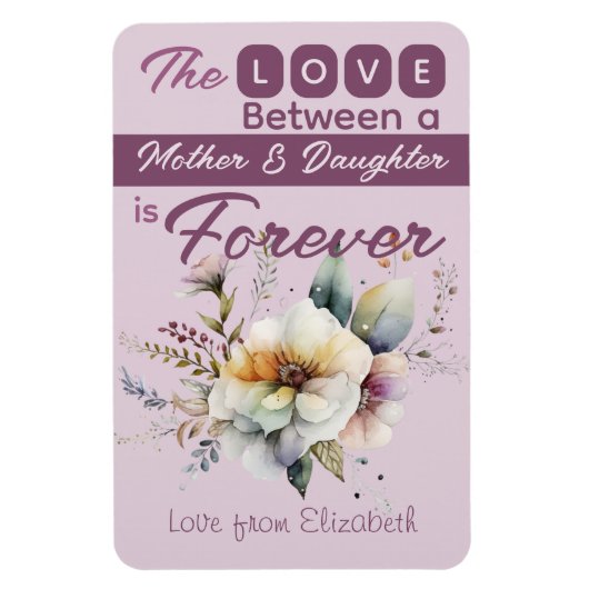 母と娘の永遠のフローラ マグネット (縦)