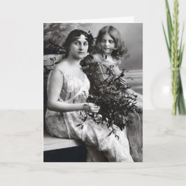 母と娘の永遠のポートレート カード