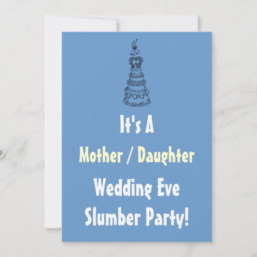 母と娘の結婚前一夜パーティー招待状 招待状 (正面)