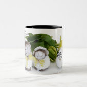 母と娘の羊のイースター ツートーンマグカップ (中央)