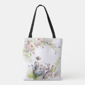 母と娘の茶のパーティー トートバッグ (裏面)