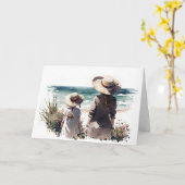 母と娘の誕生日 カード (黄色い花)