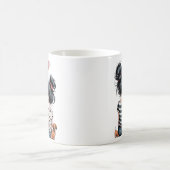 母と娘のAラインのアート家族ユニークギフト コーヒーマグカップ (中央)