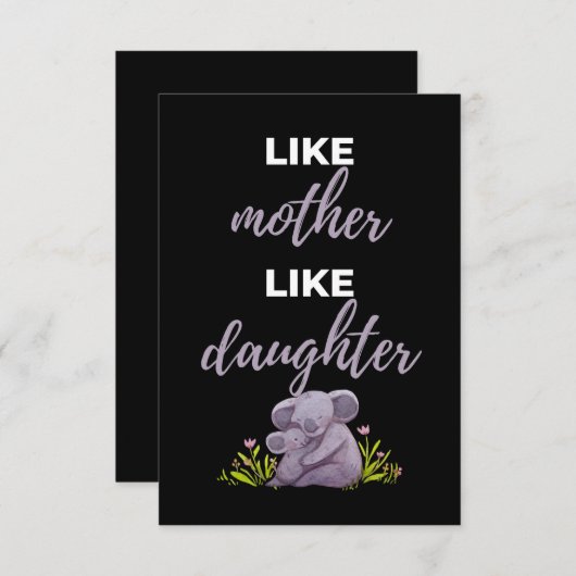 母と娘は似ている サンキューカード (正面/裏面)