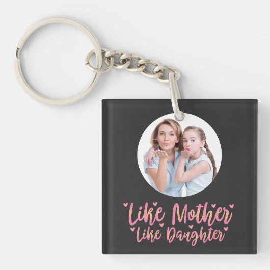 母と娘は似るもの、世界に一つだけの特別なプレゼント、ママへのギフト キーホルダー (正面)