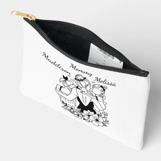 母と娘は名を連ねて芸を並べる アクセサリーポーチ (見開き)