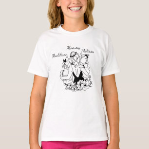 母と娘は名を連ねて芸を並べる Tシャツ