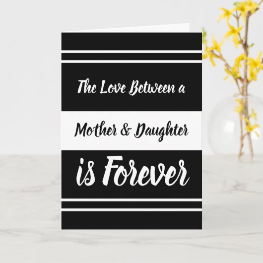 母と娘は白と黒を愛している カード (黄色い花)