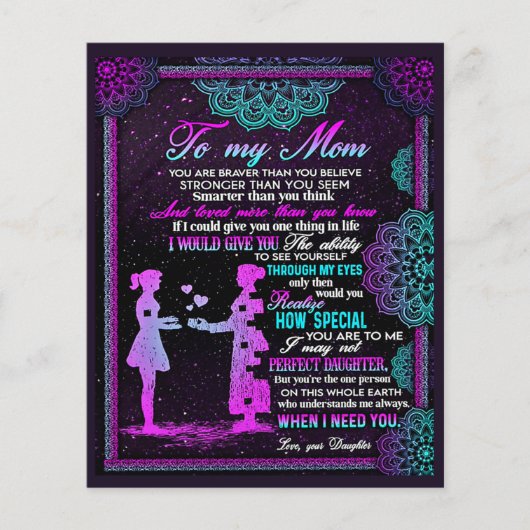 母と娘への贈り物、母への贈り物アイディア チラシ (正面)