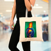 母と娘コンテンポラリーのア絵画ート トートバッグ