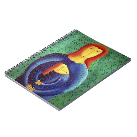 母と娘コンテンポラリーのア絵画ート ノートブック (左側)