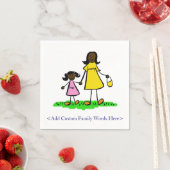 母と娘ファミリーカスタムアートナプキンス スタンダードカクテルナプキン (インサイチュ)