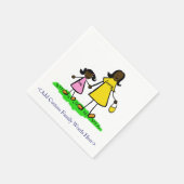 母と娘ファミリーカスタムアートナプキンス スタンダードカクテルナプキン (角)