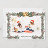 母と娘ミストレトークリスマスホリデーカード 招待状 (正面)