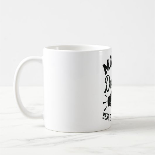 母と娘最高のの母親の友達 コーヒーマグカップ (左)