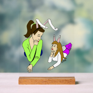 母と娘 アクリルサイン