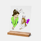 母と娘 アクリルサイン (傾斜)