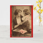 母と娘 カード (黄色い花)