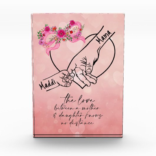 母と娘 フォトブロック (正面)