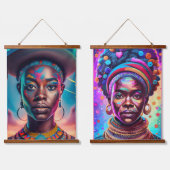 母と娘 吊り下げ型タペストリー (ダブル)