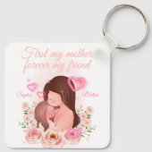 母と娘、名前をカスタムする キーホルダー (裏面)