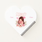 母と娘、名前をカスタムする ノートブック (裏面)