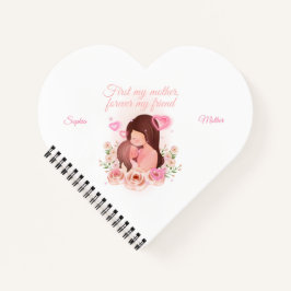 母と娘、名前をカスタムする ノートブック