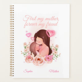 母と娘、名前をカスタムする プランナー手帳