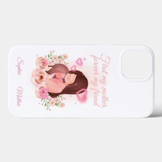 母と娘、名前をカスタムする Case-Mate iPhoneケース (裏面 (横))