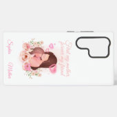 母と娘、名前をカスタムする SAMSUNG GALAXYケース (裏面横)