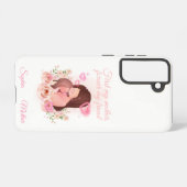 母と娘、名前をカスタムする SAMSUNG GALAXYケース (裏面横)