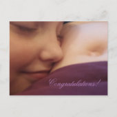 母と娘、妊娠カード ポストカード (正面)