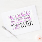 母と娘：愛 長方形シール (封筒)