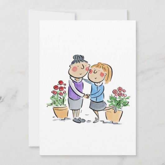 母と娘 招待状 (正面)