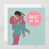 母と娘 最高のママ 母の日 シーズンカード (正面/裏面)