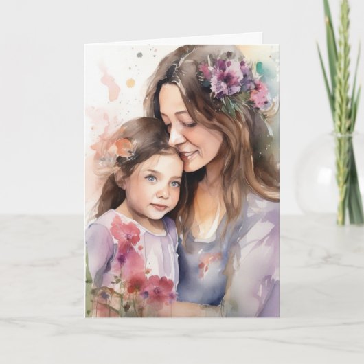 母と娘 | 母の日 カード (正面)