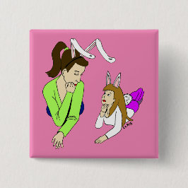 母と娘 缶バッジ