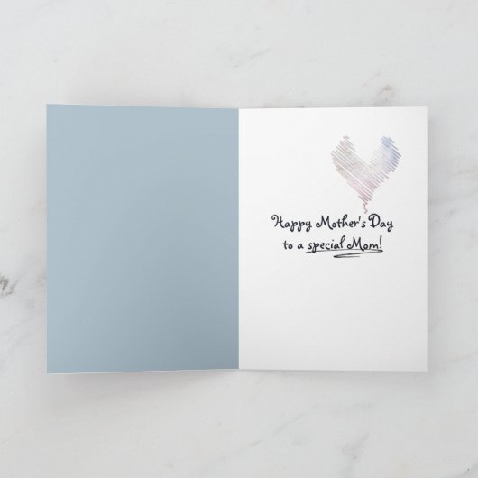 母と子が浜辺で シーズンカード (内部)