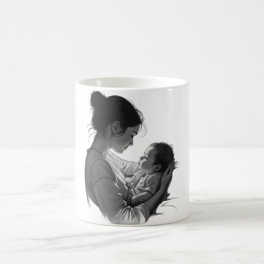 母と子のアート作品 コーヒーマグカップ (中央)