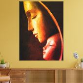 母と子のウォールアート キャンバスプリント (インサイチュ (リビング))