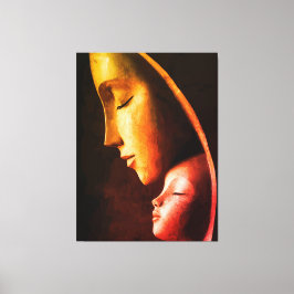 母と子のウォールアート キャンバスプリント