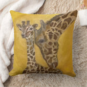 母と子のキリン クッション (ブランケット)