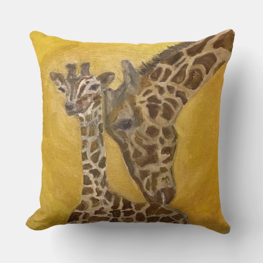 母と子のキリン クッション (正面)