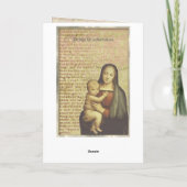 母と子のコラージュのクリスマスカード シーズンカード (裏面)