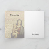 母と子のコラージュのクリスマスカード シーズンカード (内部)