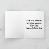 母と子のシルエット ホリデー カード (内部)