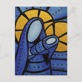 母と子のモダン抽象芸術 ポストカード