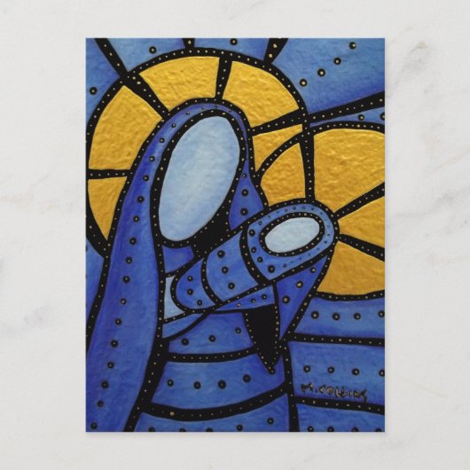 母と子のモダン抽象芸術 ポストカード (正面)