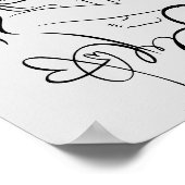 母と子のラインアート：母の日 ポスター (角)