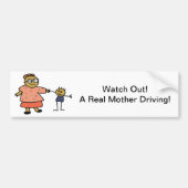 母と子の姿を母の日に貼る バンパーステッカー (正面)